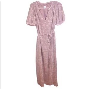 a new day Blush Polka Dot Maxi Dress